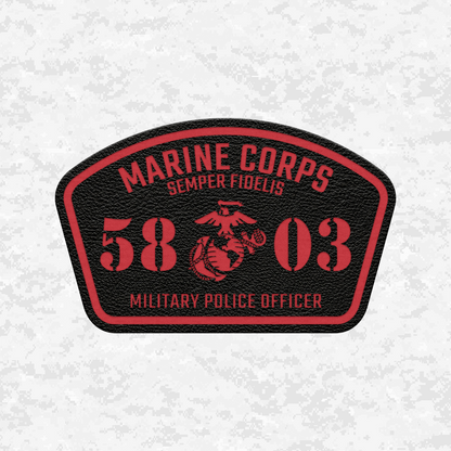 MOS 5803 Military Police Officer | Leather Patch | Velcro Backed