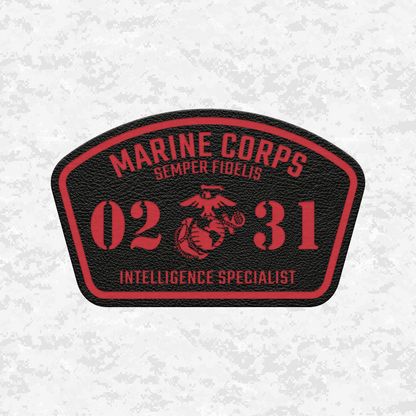 MOS 0231 Intelligence Specialist | Leather Patch | Velcro Backed