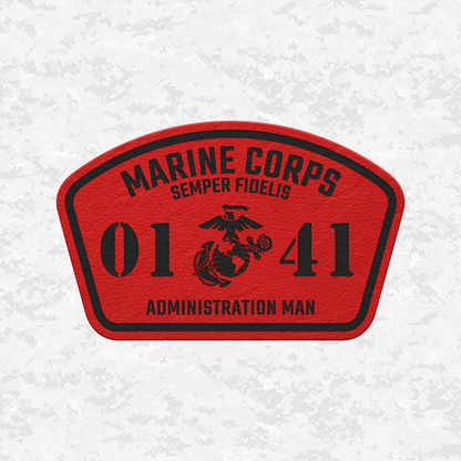 MOS 0141 Administration Man | Leather Patch | Velcro Backed