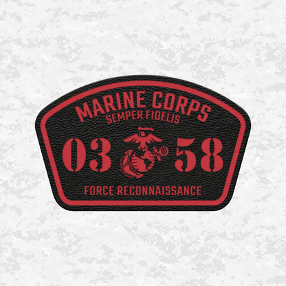 MOS 0358 Force Reconnaissance | Leather Patch | Velcro Backed