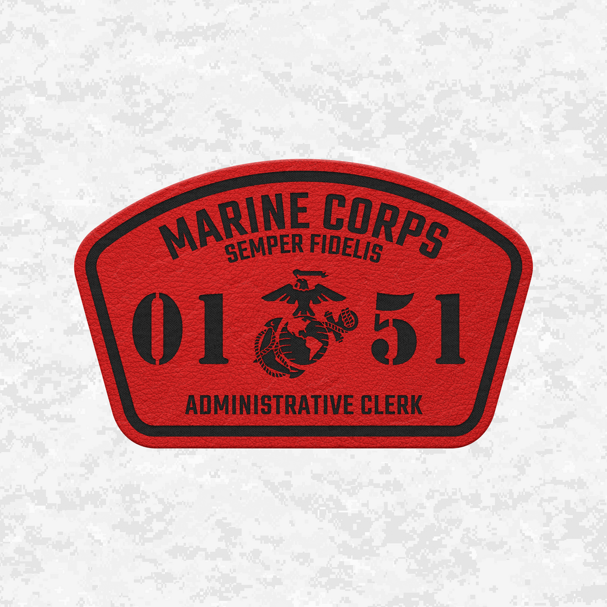 MOS 0151 Administrative Clerk | Leather Patch | Velcro Backed