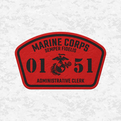 MOS 0151 Administrative Clerk | Leather Patch | Velcro Backed