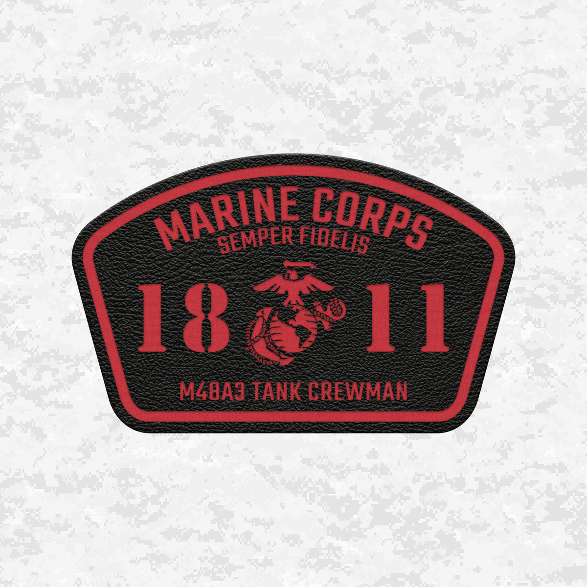 MOS 1811 M48A3 Tank Crewman | Leather Patch | Velcro Backed