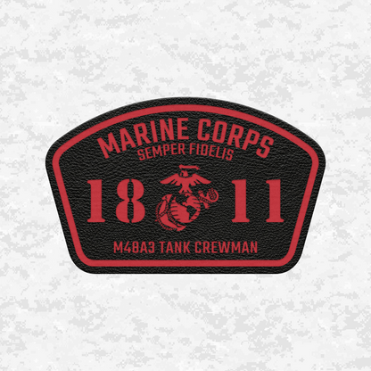 MOS 1811 M48A3 Tank Crewman | Leather Patch | Velcro Backed