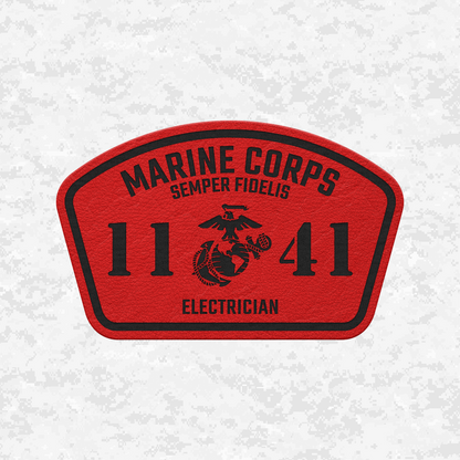 MOS 1141 Electrician | Leather Patch | Velcro Backed