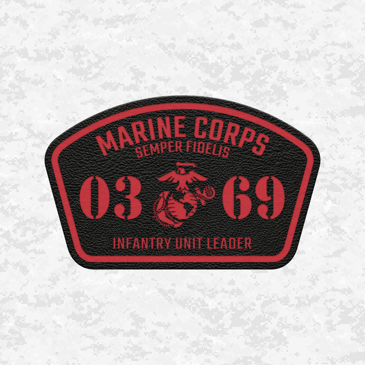 MOS 0369 Infantry Unit Leader | Leather Patch | Velcro Backed