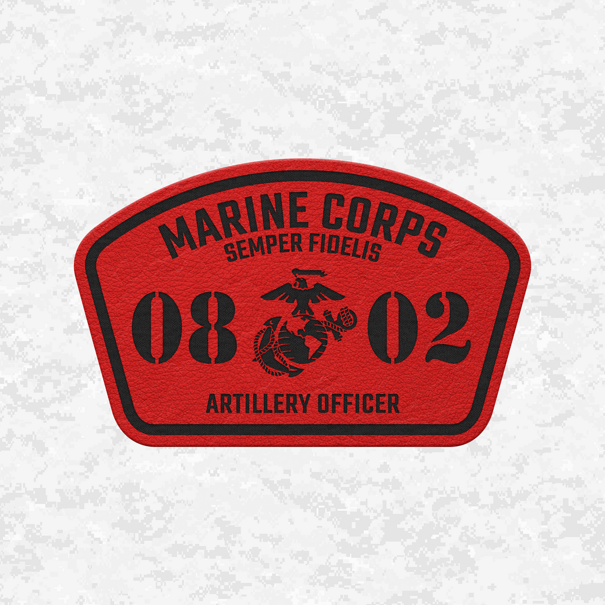 MOS 0802 Artillery Officer | Leather Patch | Velcro Backed