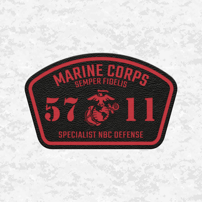 MOS 5711 Specialist NBC Defense | Leather Patch | Velcro Backed
