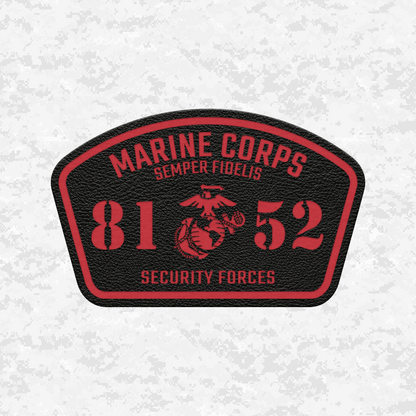 MOS 8152 Marine Corps Security Force Guard | Leather Patch | Velcro Backed