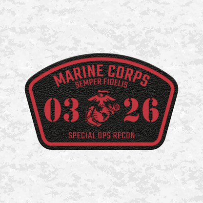 MOS 0326 Reconnaissance Marine Parachutist/Freefall | Leather Patch | Velcro Backed