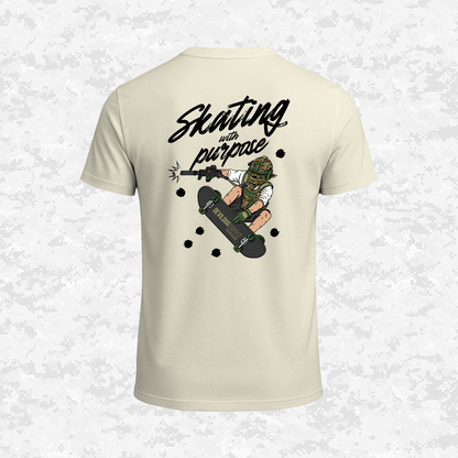 Skating With Purpose - Marine in Skate (marpat forest) | T-shirt