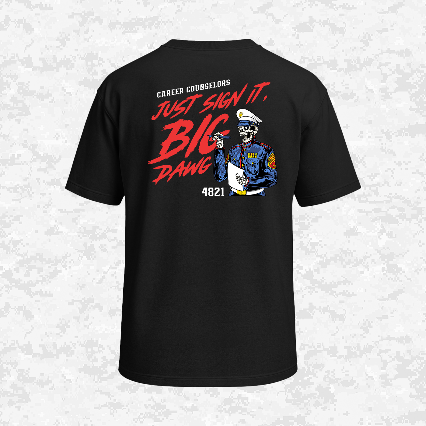 Career Counselors | Just Sign It, Big Dawg | Oversized T-shirt | Regular & Faded Fabric