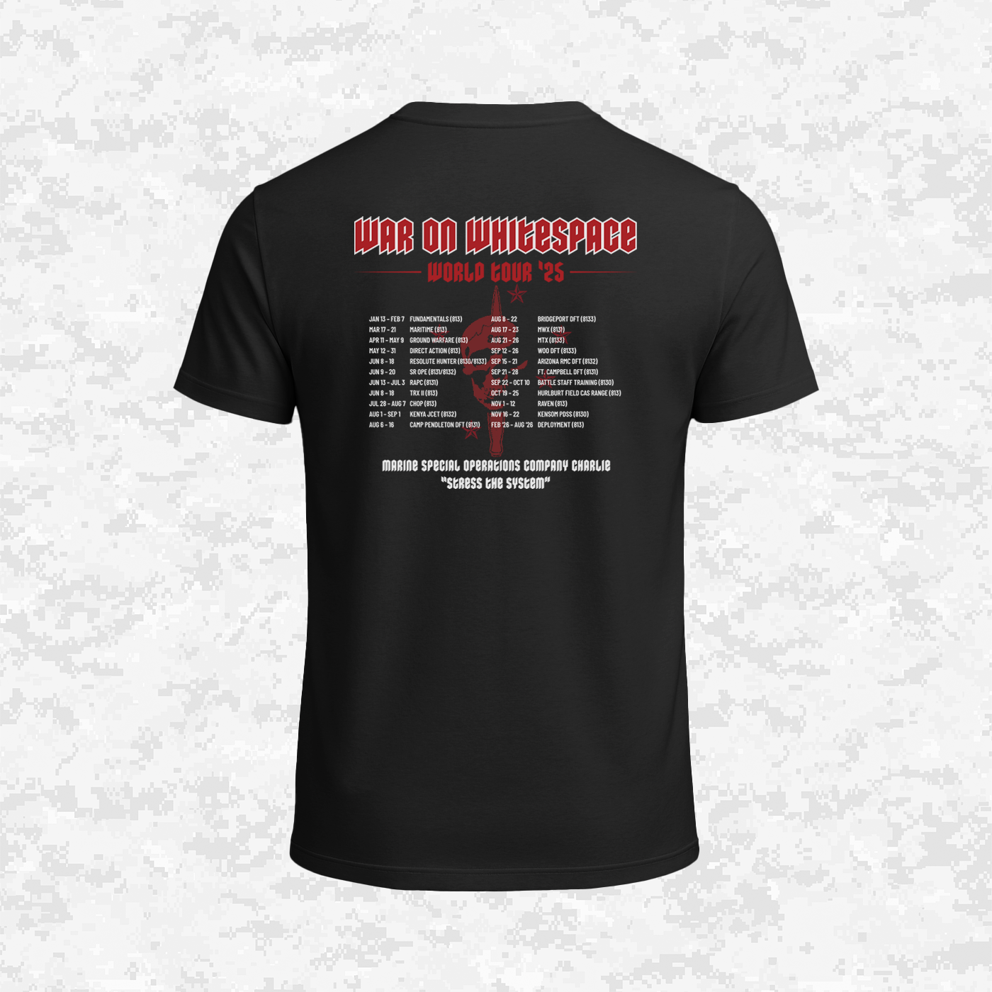 MARSOC 8130 War On Whitespace World Tour '25 | T-shirt