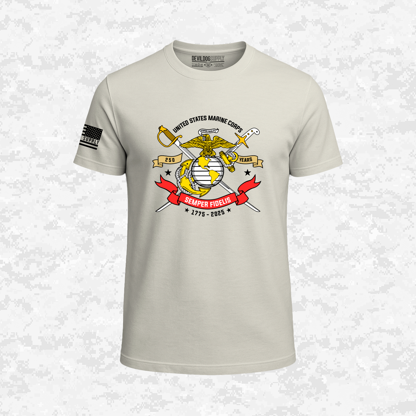 250th USMC | Semper Fidelis | United States Marine Corps | EGA | 250 Years Collection | T-shirt