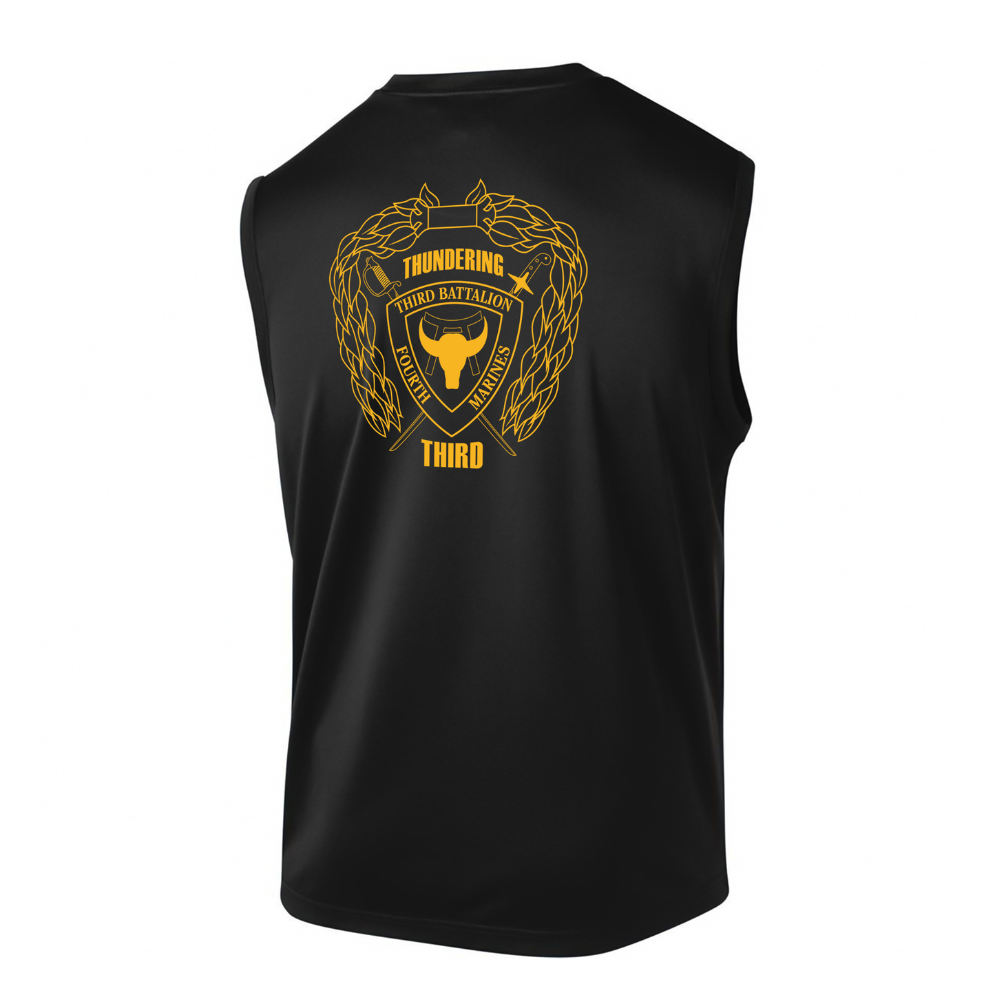 3rd Battalion 4th Marines Unit "Thundering Third" DRIFIT Sleeveless, Tank, Sleeveless Hoodie