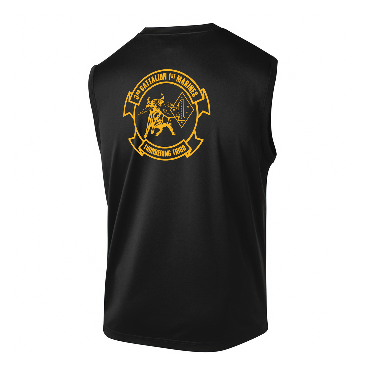 3rd Battalion 1st Marines Unit "Thundering Third" DRIFIT Sleeveless, Tank, Sleeveless Hoodie