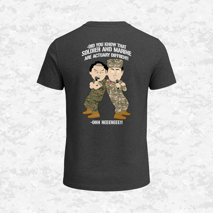 Soldier & Marine Are Diffren!!! | Military Parody | T-shirt