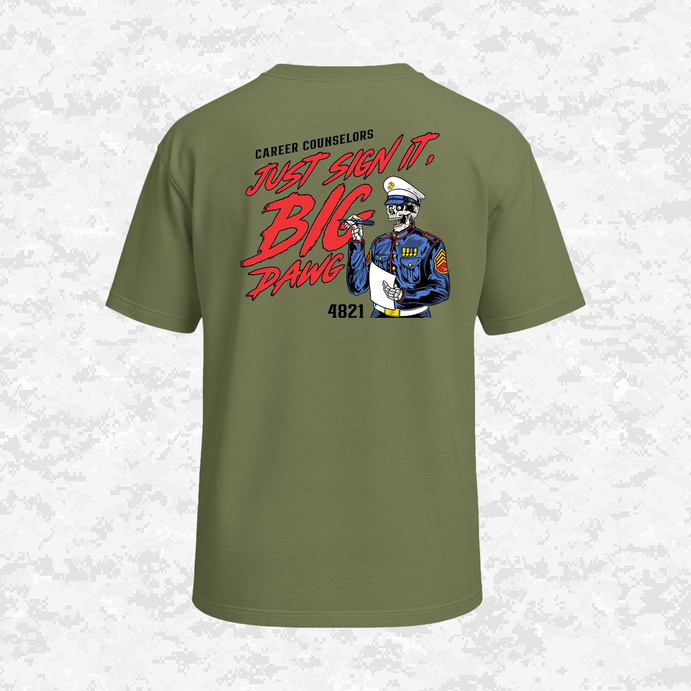 Career Counselors | Just Sign It, Big Dawg | Oversized T-shirt | Regular & Faded Fabric