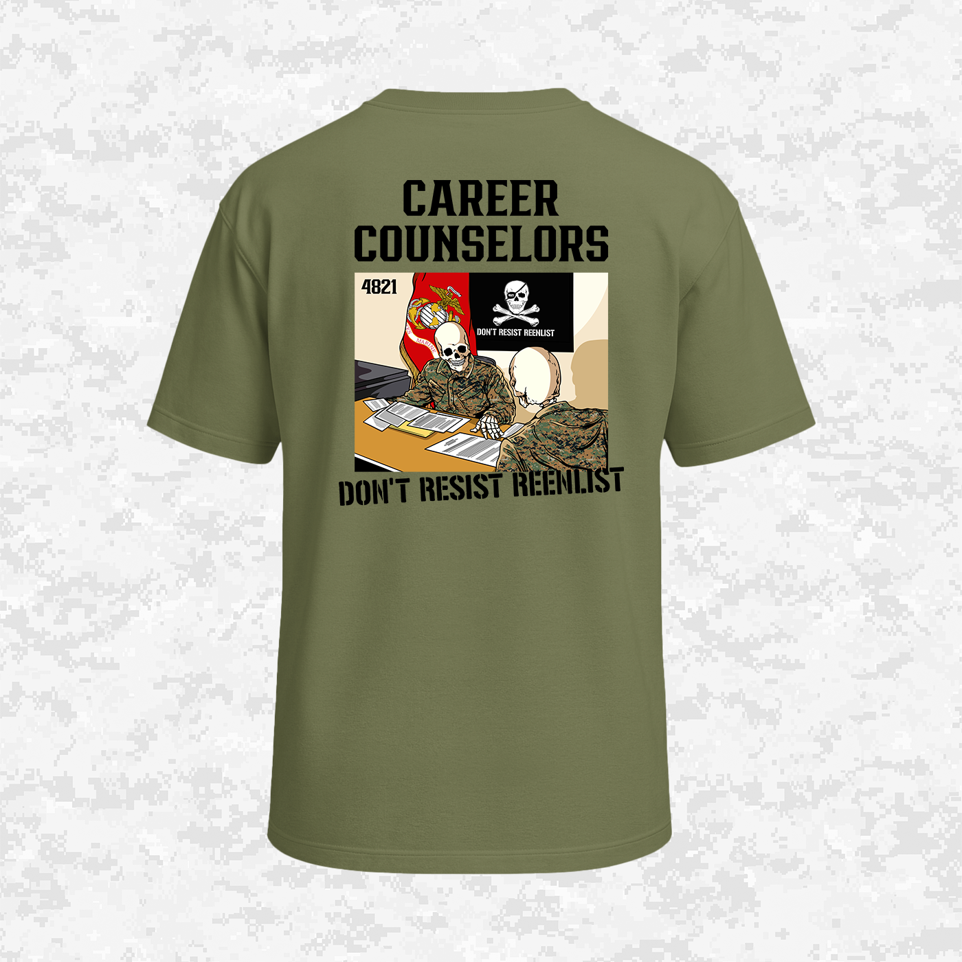 Career Counselors | Don´t Resist Reenlist | Oversized T-shirt | Regular & Faded Fabric