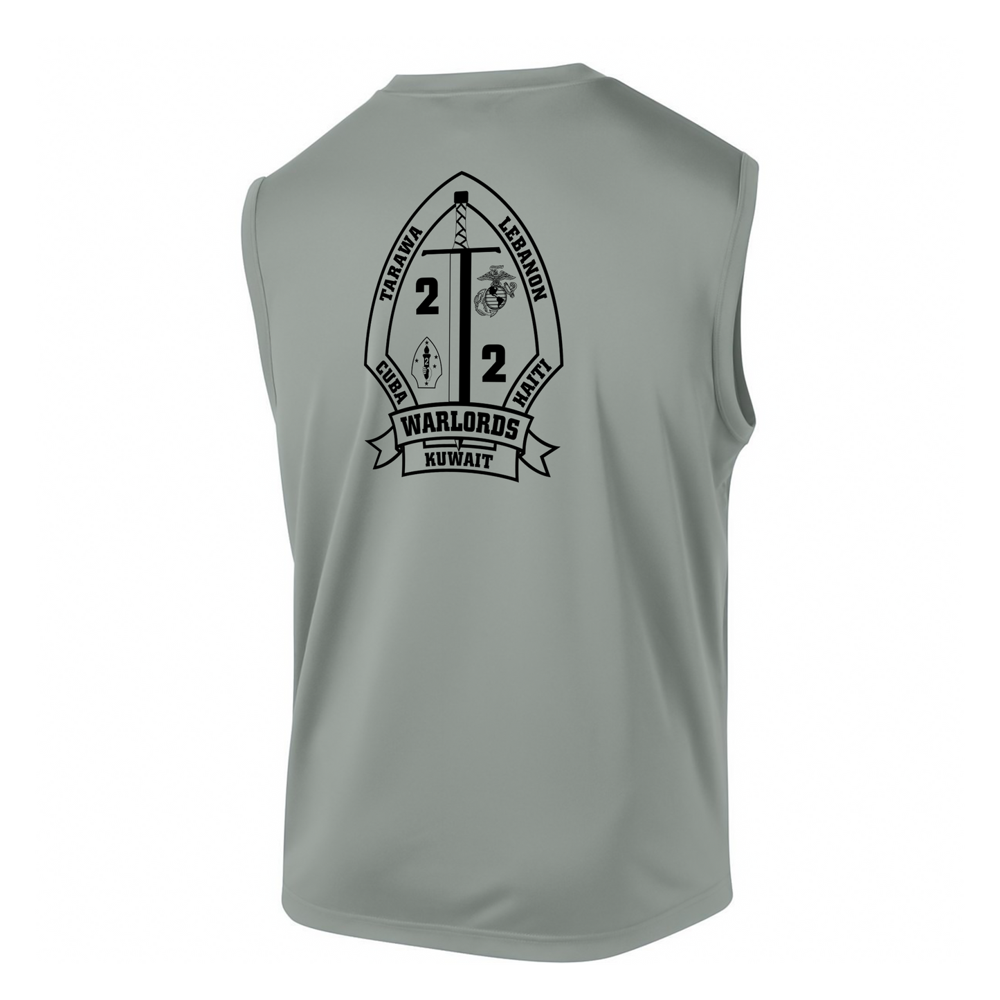 2nd Battalion 2nd Marines Unit "Warlords" #3 DRIFIT Sleeveless, Tank, Sleeveless Hoodie