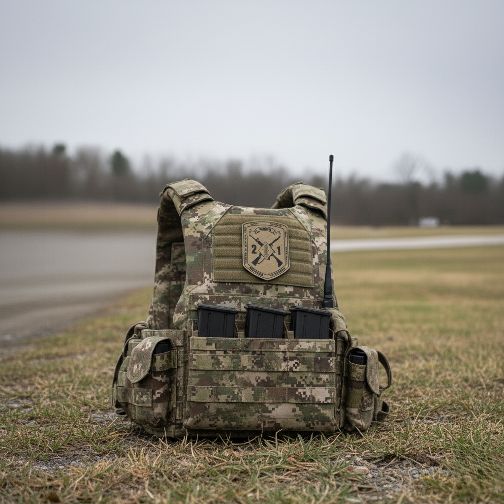 Leather Patch | 2nd Battalion 1st Marines Unit "Gunsmoke" | Velcro Backed