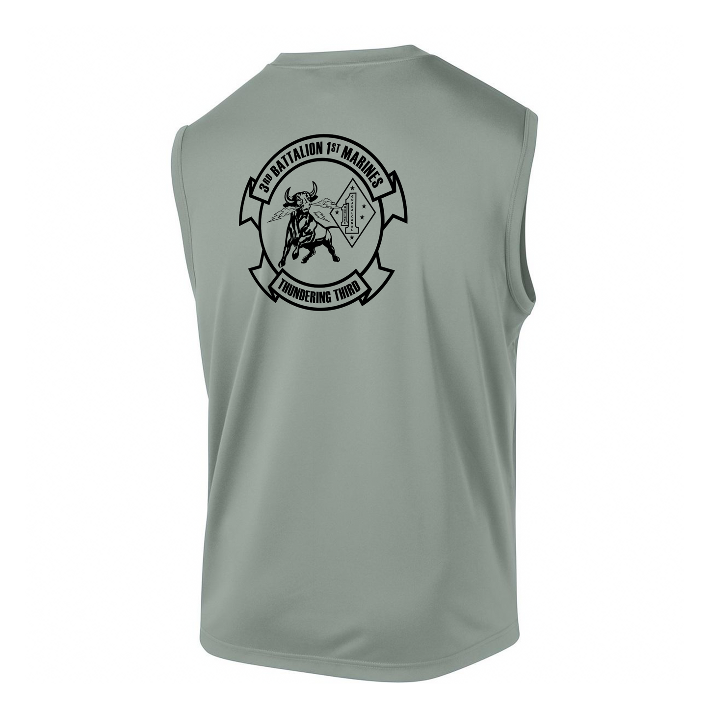 3rd Battalion 1st Marines Unit "Thundering Third" DRIFIT Sleeveless, Tank, Sleeveless Hoodie