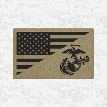 Flag whit EGA | Leather Patch | Velcro Backed