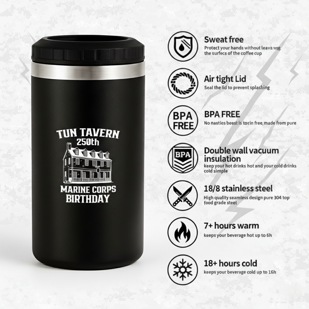 Tun Tavern | Birthplace of the Corps | Can Cooler | 16oz