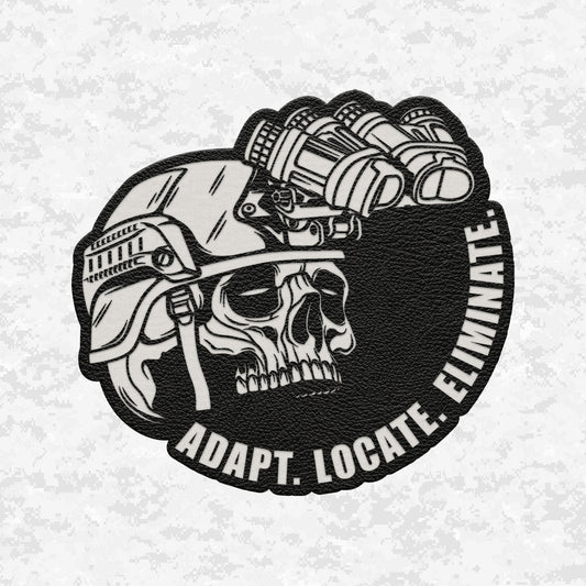 Night Operators | Adapt. Locate. Eliminate. | Leather Patch | Velcro Backed