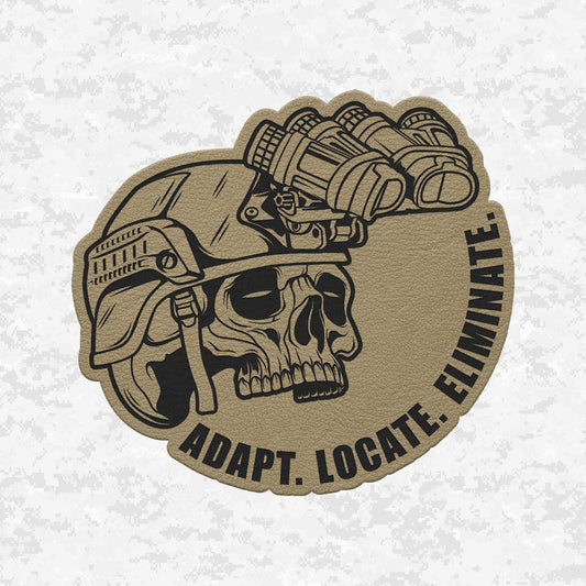 Night Operators | Adapt. Locate. Eliminate. | Leather Patch | Velcro Backed