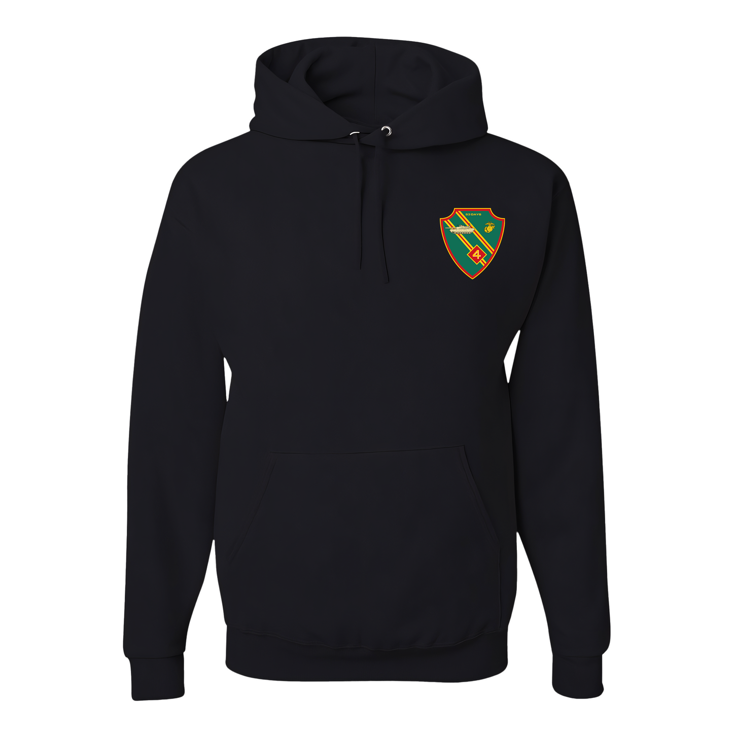 4th Tank Battalion, "53 Days", USMC, United States Marine Corps Hoodie