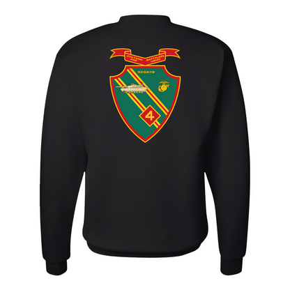 4th Tank Battalion, "53 Days", USMC, United States Marine Corps Sweatshirt