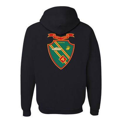 4th Tank Battalion, "53 Days", USMC, United States Marine Corps Hoodie