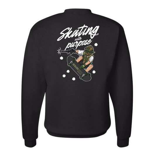 Skating With Purpose - Marine in Skate (marpat forest) Sweatshirt