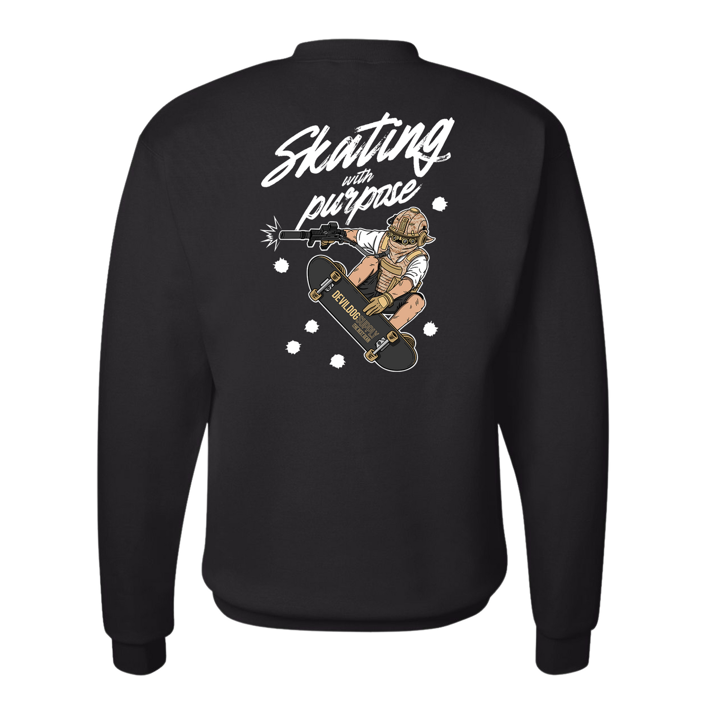 Skating With Purpose - Marine in Skate (marpat desert) Sweatshirt