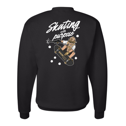 Skating With Purpose - Marine in Skate (marpat desert) Sweatshirt