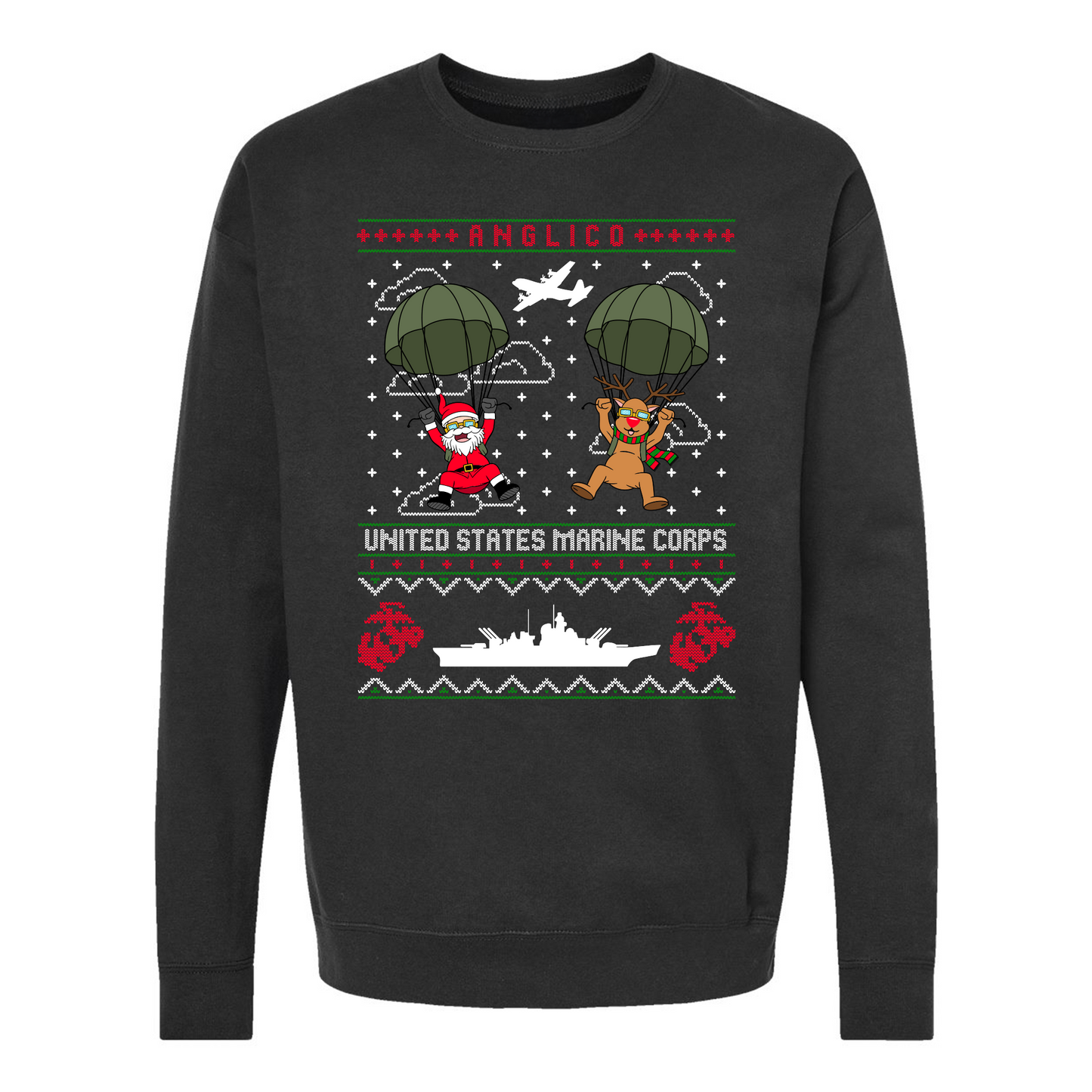 ANGLICO United States Marine Corps Ugly Christmas Sweaters