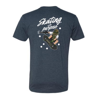 Skating With Purpose - Marine in Skate (marpat forest) Shirt