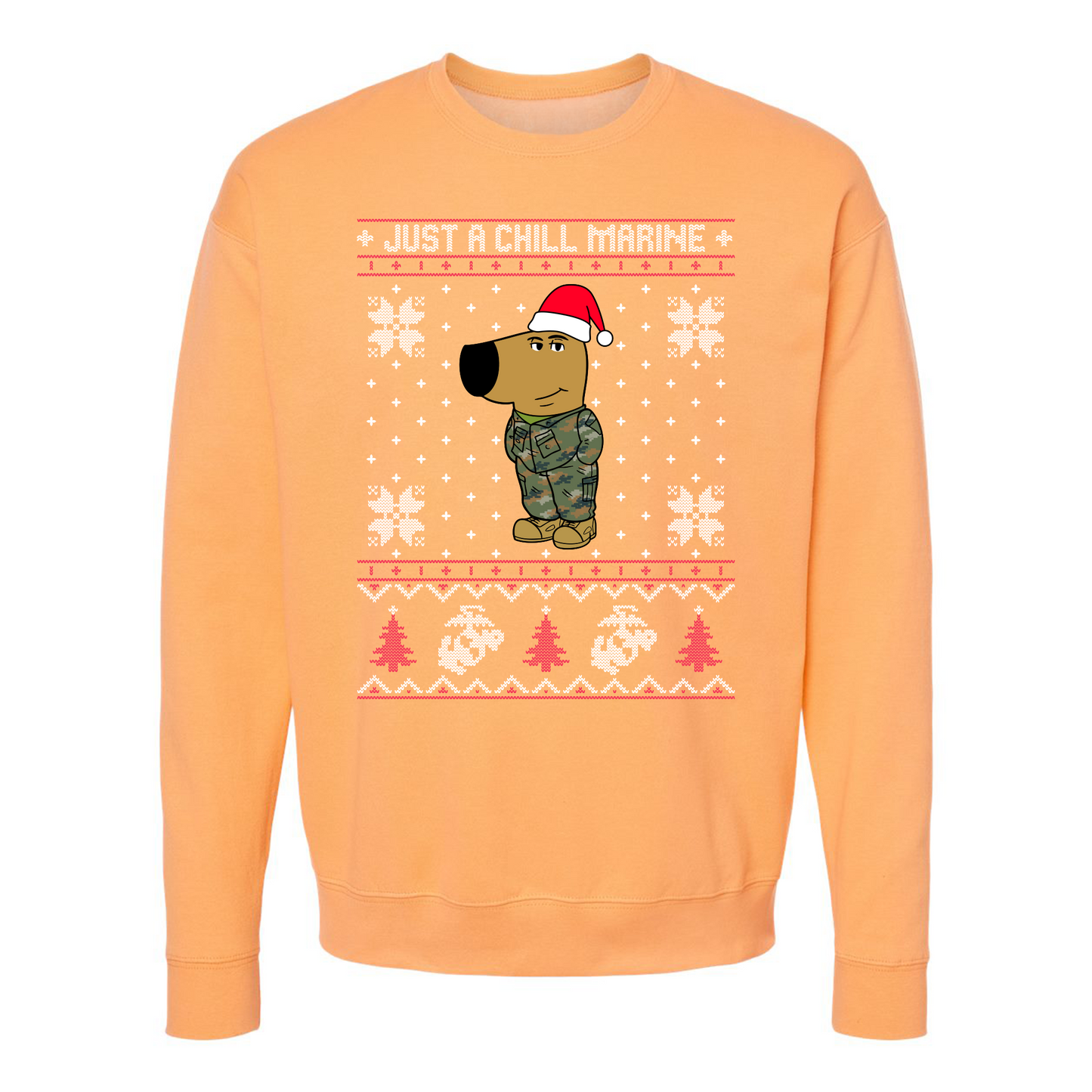 Just a Chill Marine Ugly Christmas Sweaters