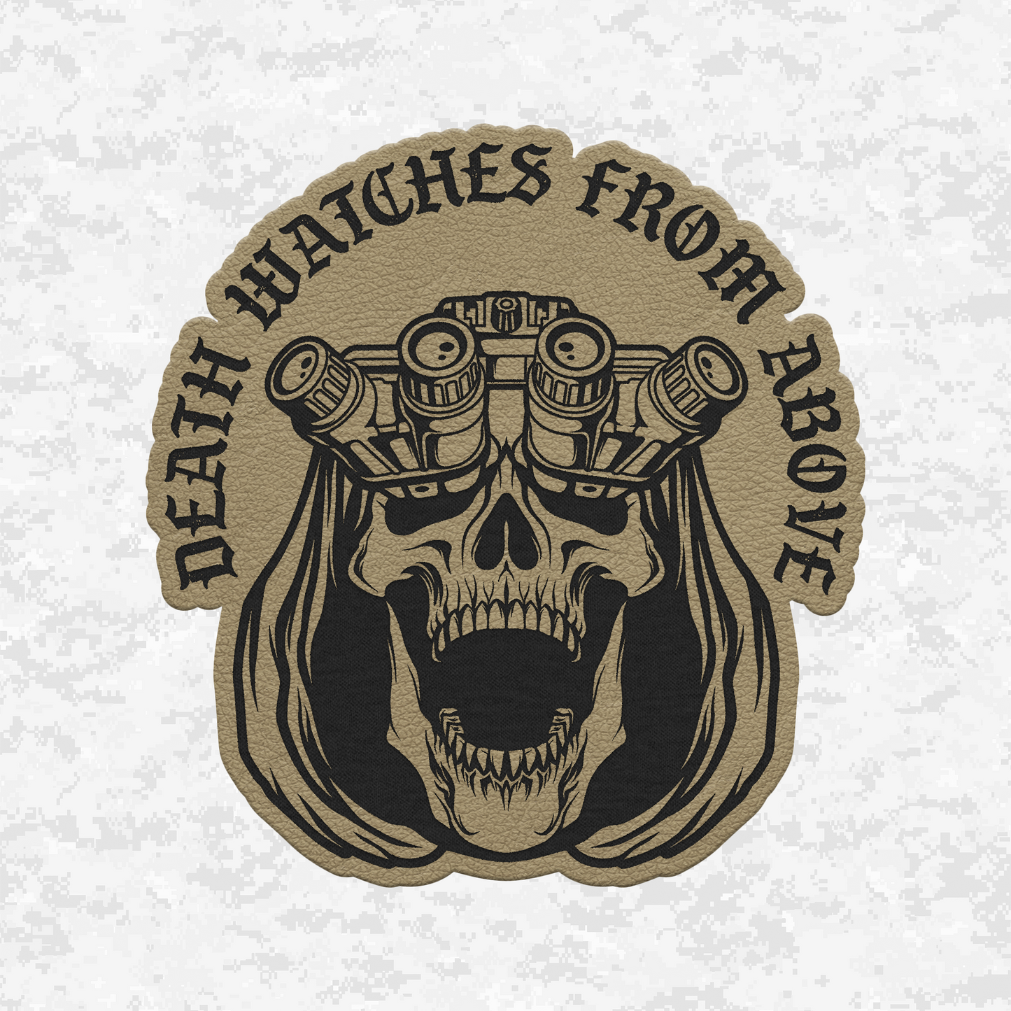 Death Watches From Above | Leather Patch | Velcro Backed