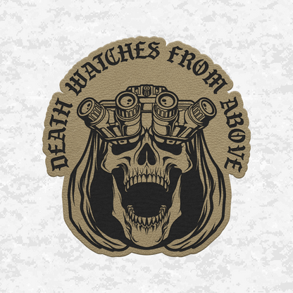 Death Watches From Above | Leather Patch | Velcro Backed
