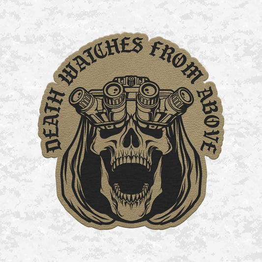 Death Watches From Above | Leather Patch | Velcro Backed