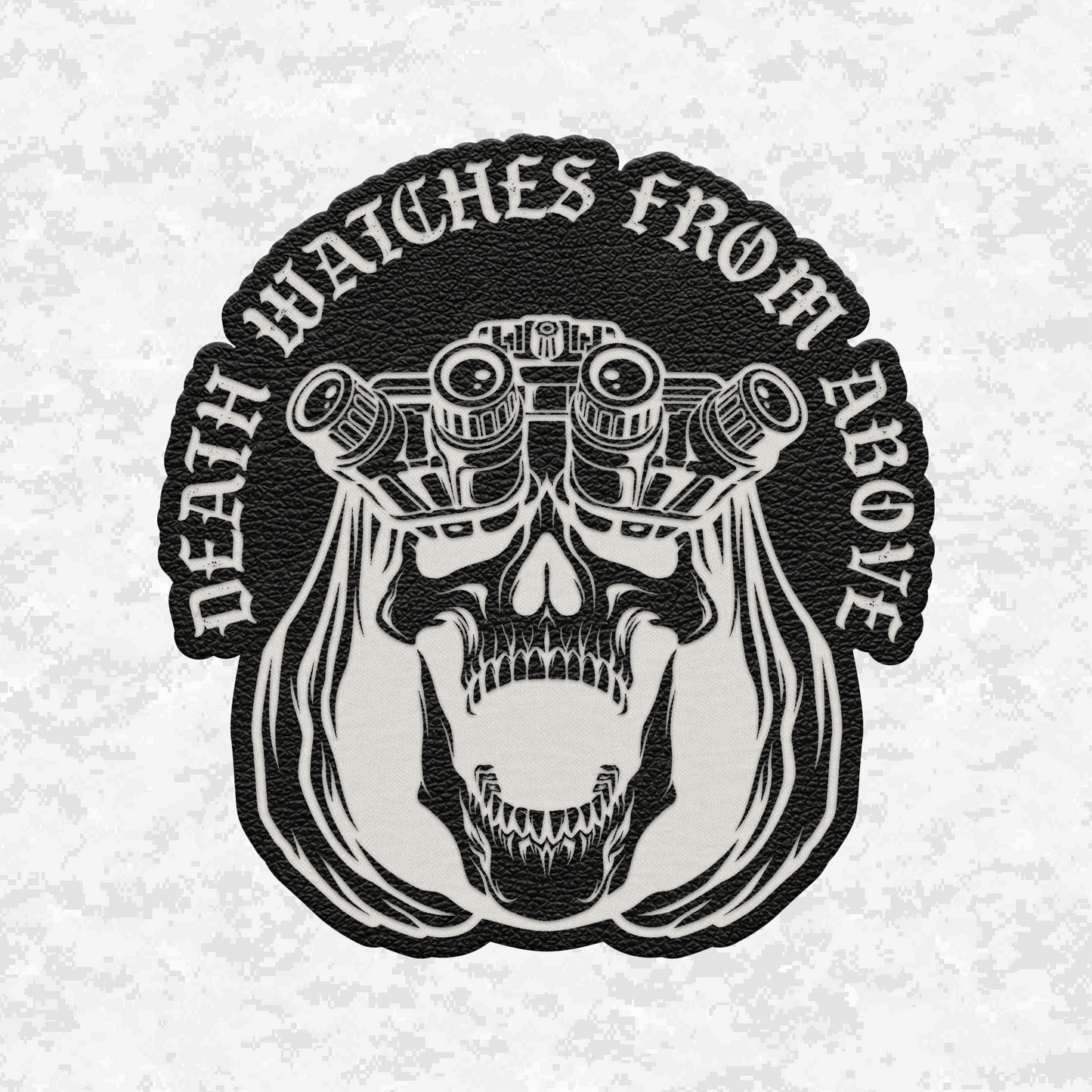 Death Watches From Above | Leather Patch | Velcro Backed