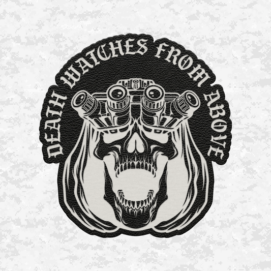 Death Watches From Above | Leather Patch | Velcro Backed
