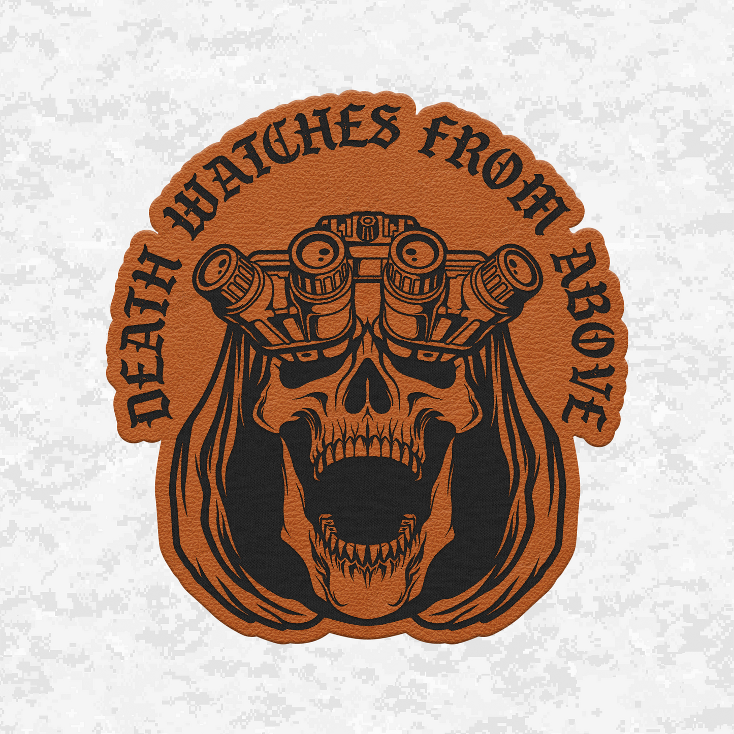 Death Watches From Above | Leather Patch | Velcro Backed