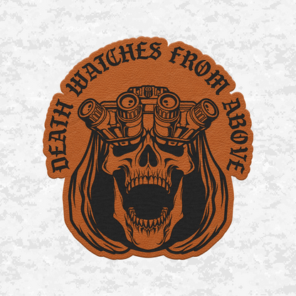 Death Watches From Above | Leather Patch | Velcro Backed