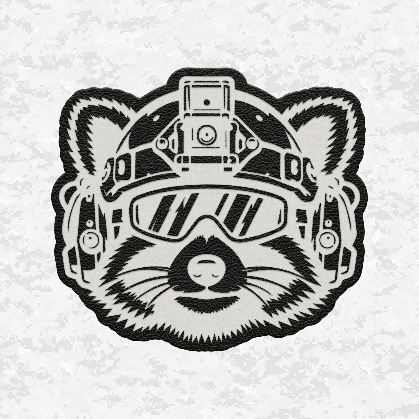 Tactical Trash Panda | Leather Patch | Velcro Backed