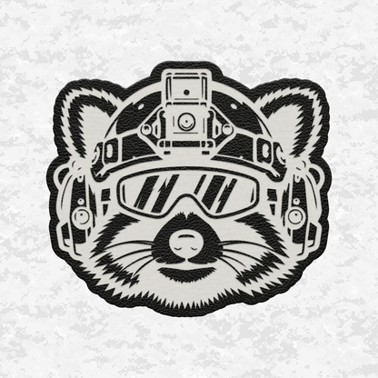 Tactical Trash Panda | Leather Patch | Velcro Backed