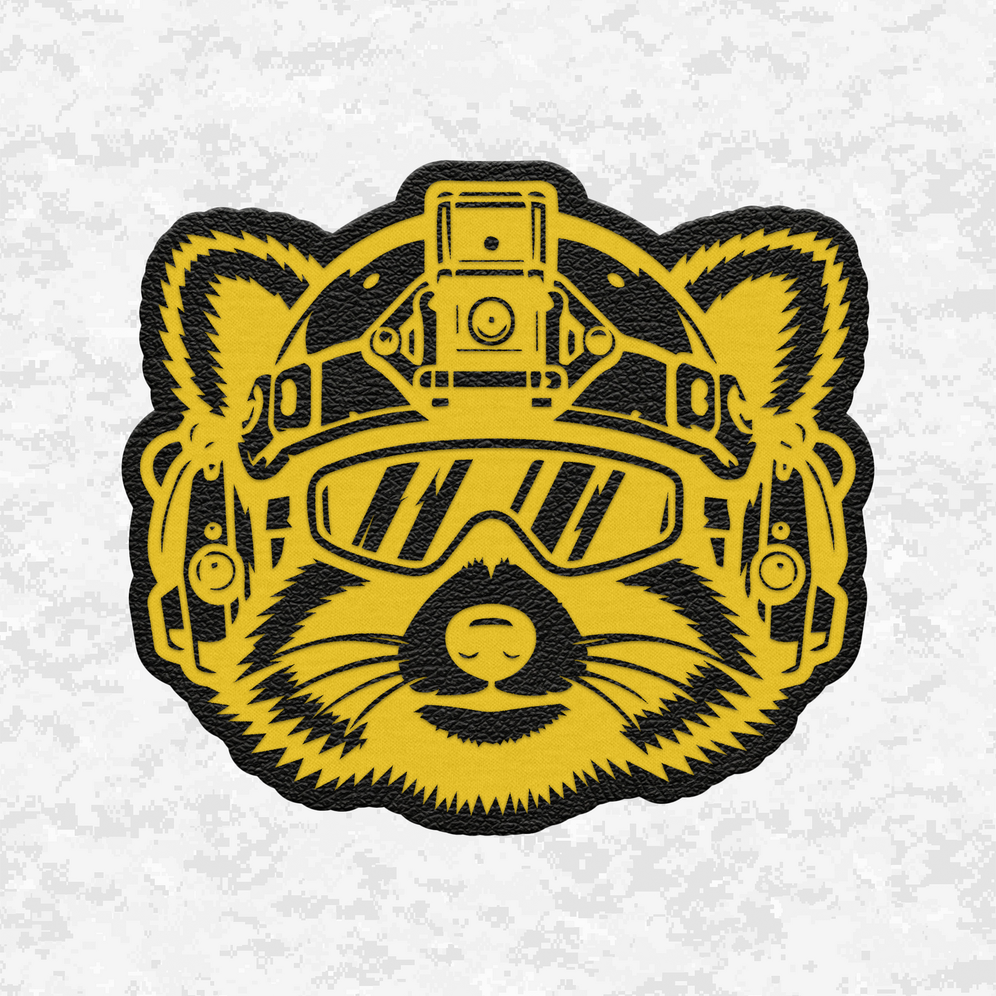 Tactical Trash Panda | Leather Patch | Velcro Backed