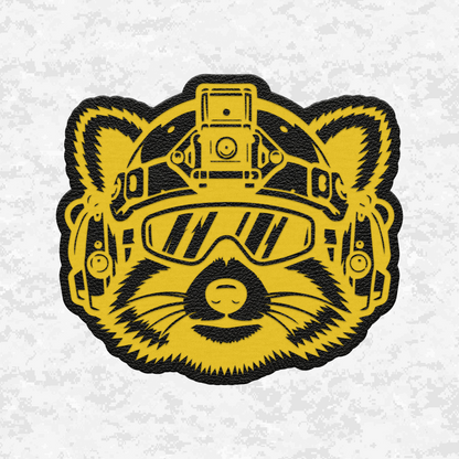 Tactical Trash Panda | Leather Patch | Velcro Backed